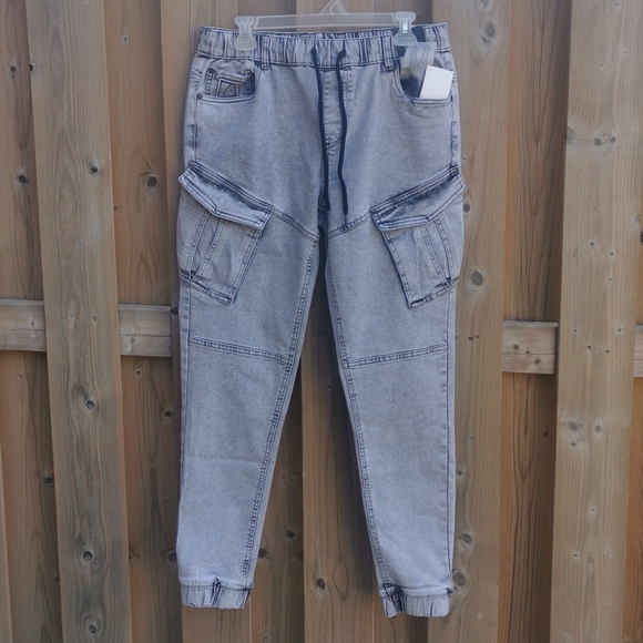 Grey acid wash jeans/denim/pants - Picture 1 of 3